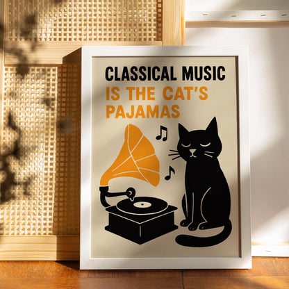 Cat Classical Music Wall Art