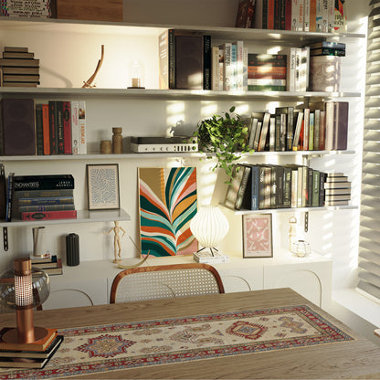 Retro Tropical Colorful Leaf Poster