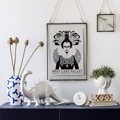 Swan Lake Art Deco Print