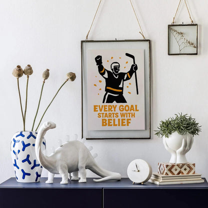 Hockey Motivational Art Print