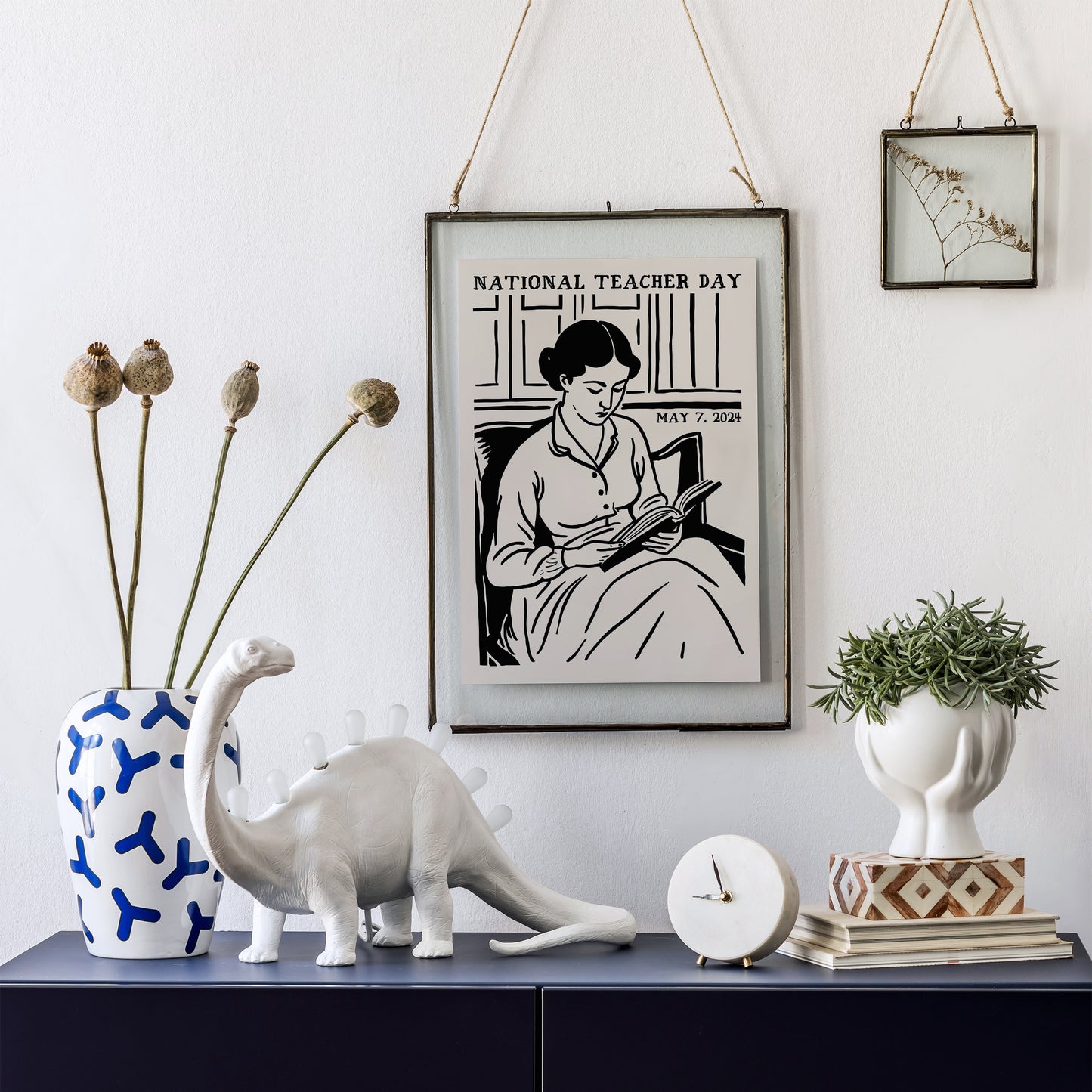 National Teacher Day Retro Poster