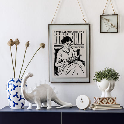 National Teacher Day Retro Poster