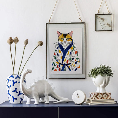 Calico Cat in Kimono Print