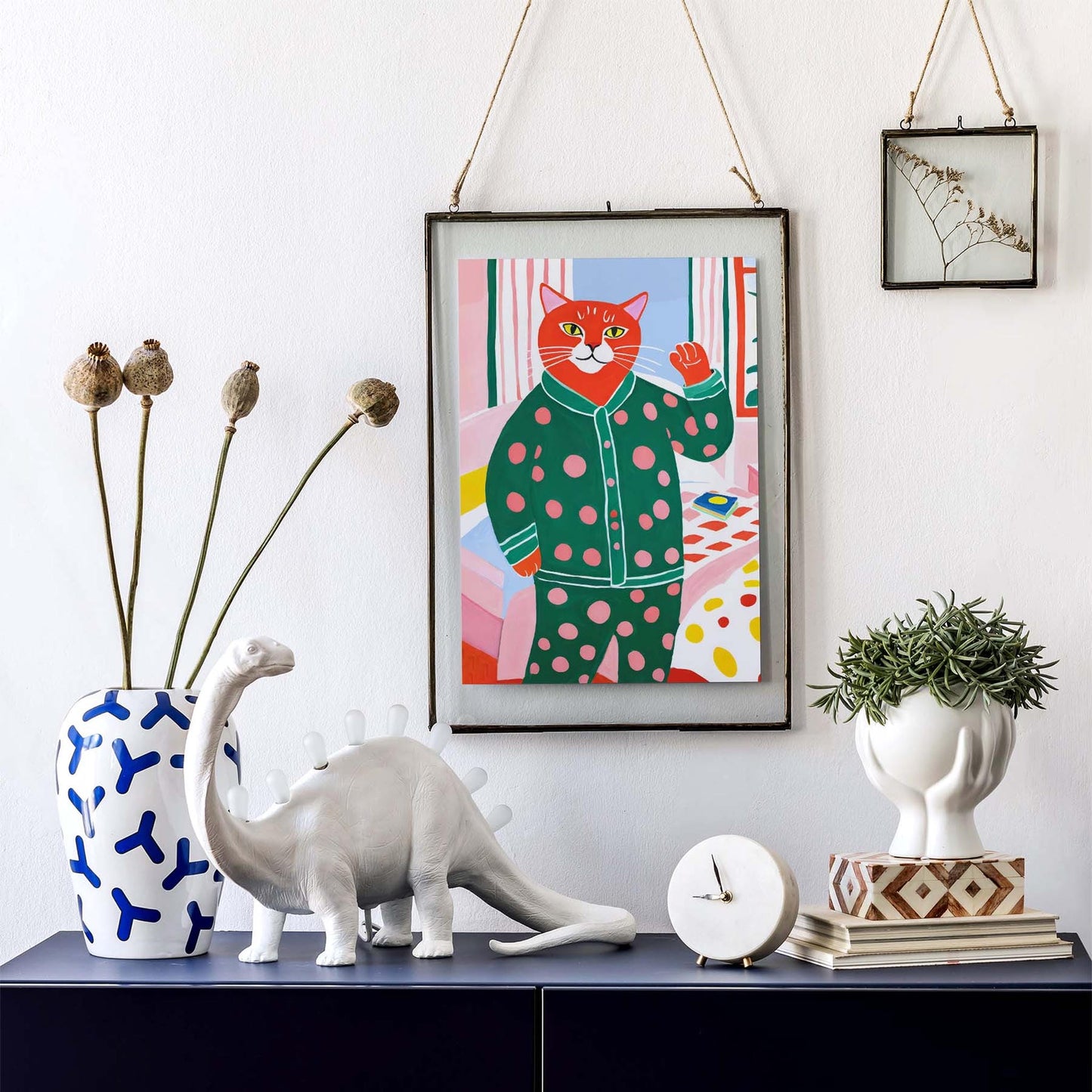 Pajama Cat Bedroom Wall Art