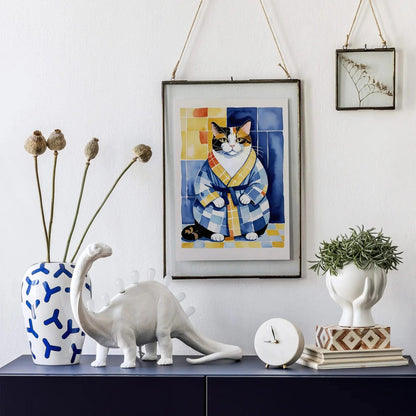 Cat in Bathrobe Wall Decor