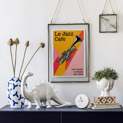 NYC Jazz Cafe Retro Poster
