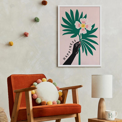 Happiness Floral Art Print