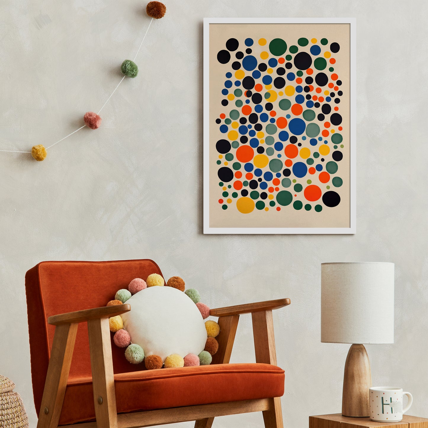 Polka Dots - Mid-Century Modern Wall Art