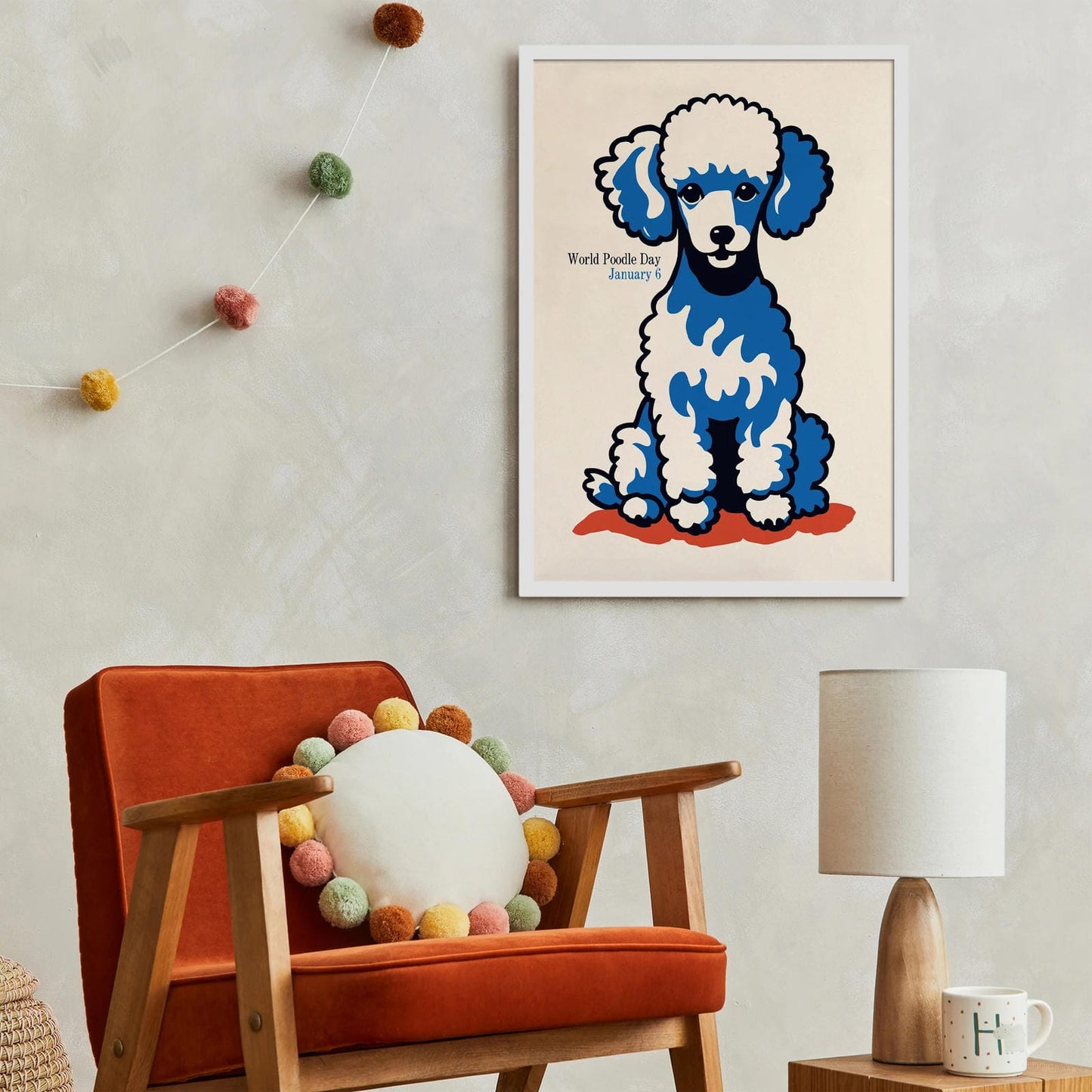 World Poodle Day Retro Poster