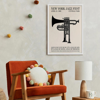 Central Park Jazz Festival Retro Poster