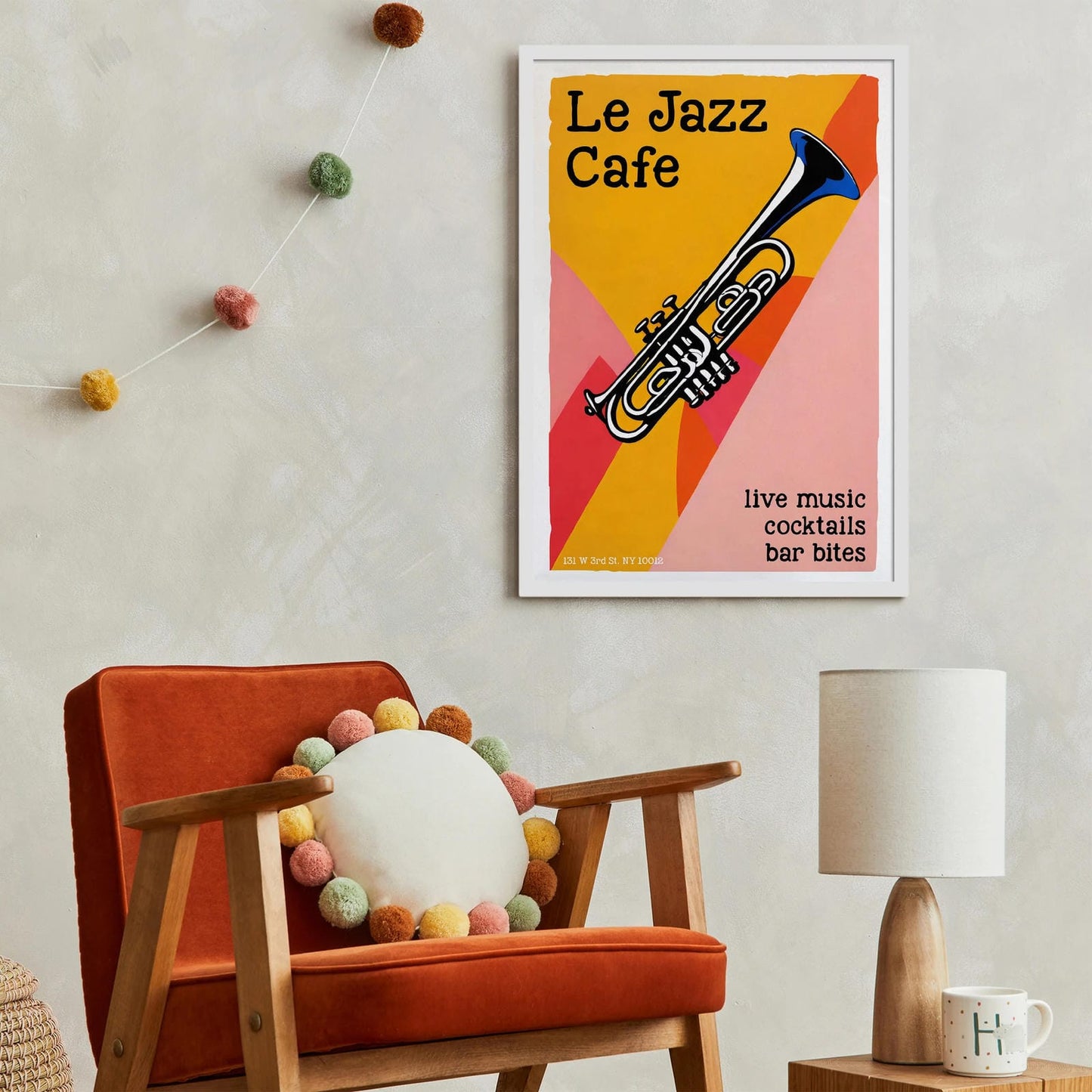 NYC Jazz Cafe Retro Poster
