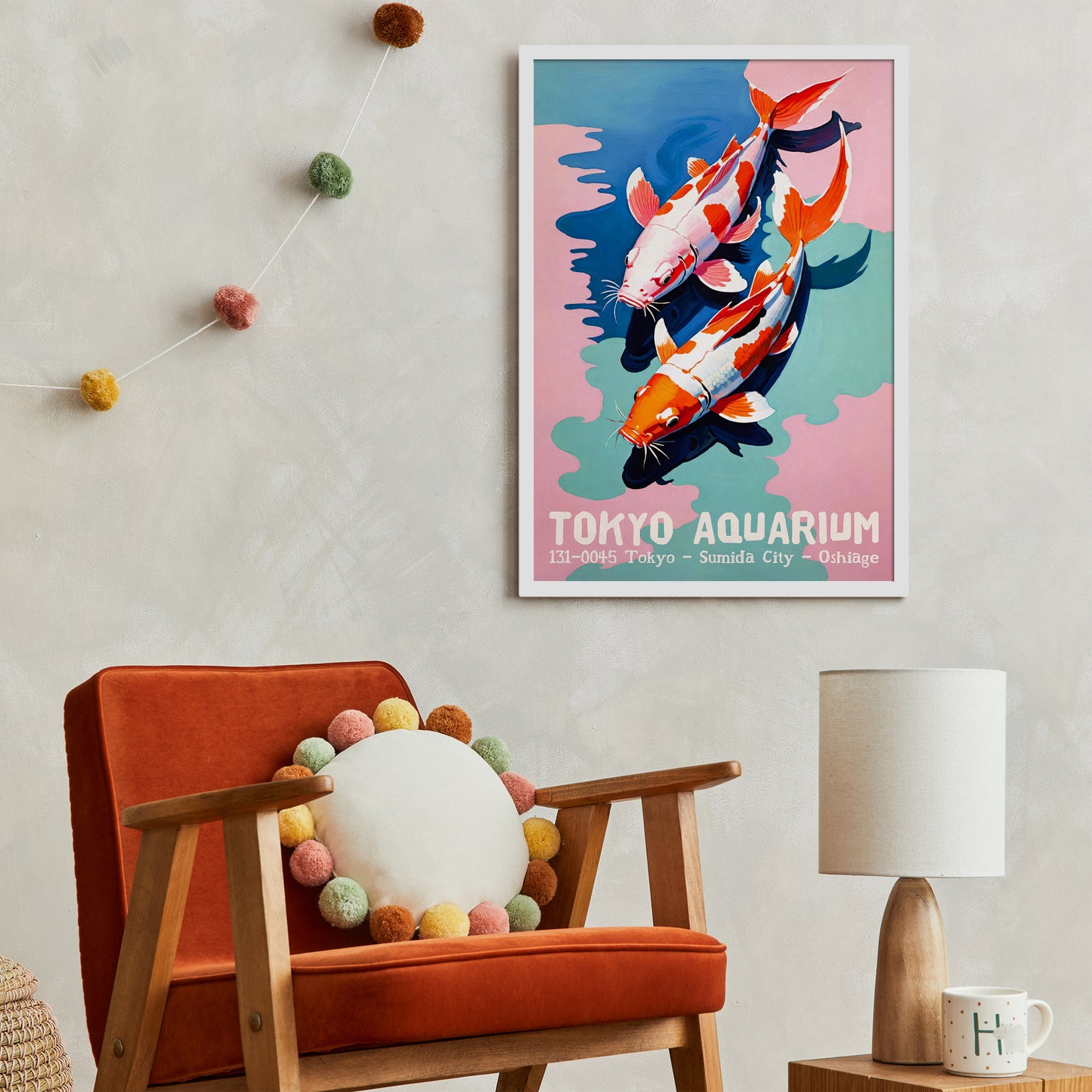 Tokyo Aquarium Koi Fish Poster