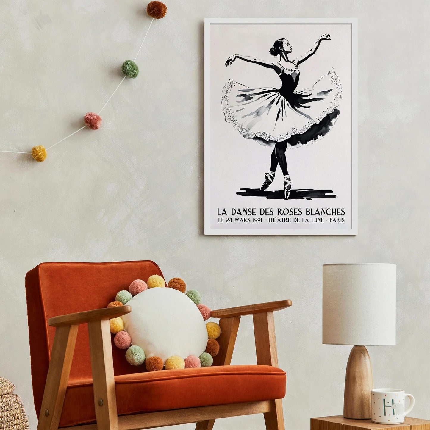1991 Paris Ballet Retro Poster