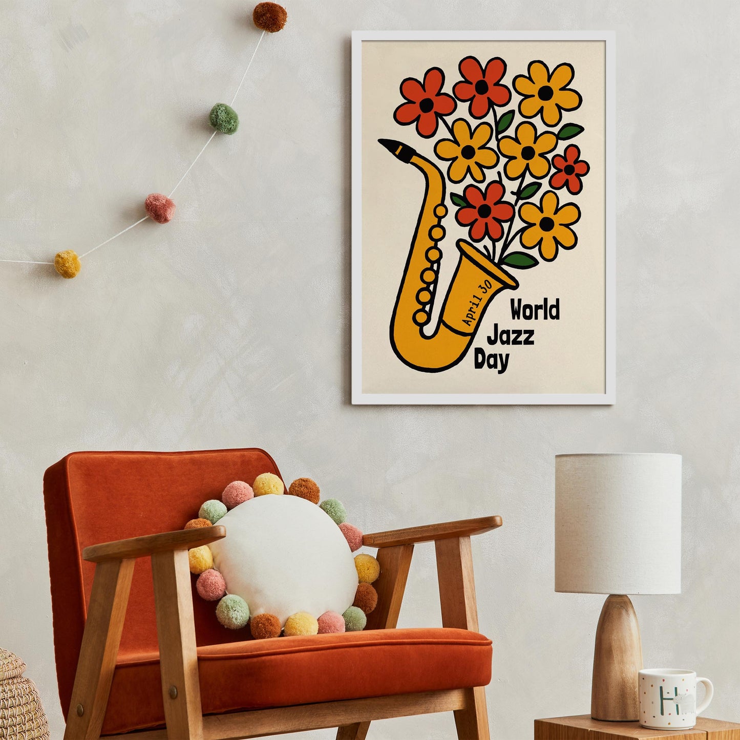 Jazz Bloom Sax Poster