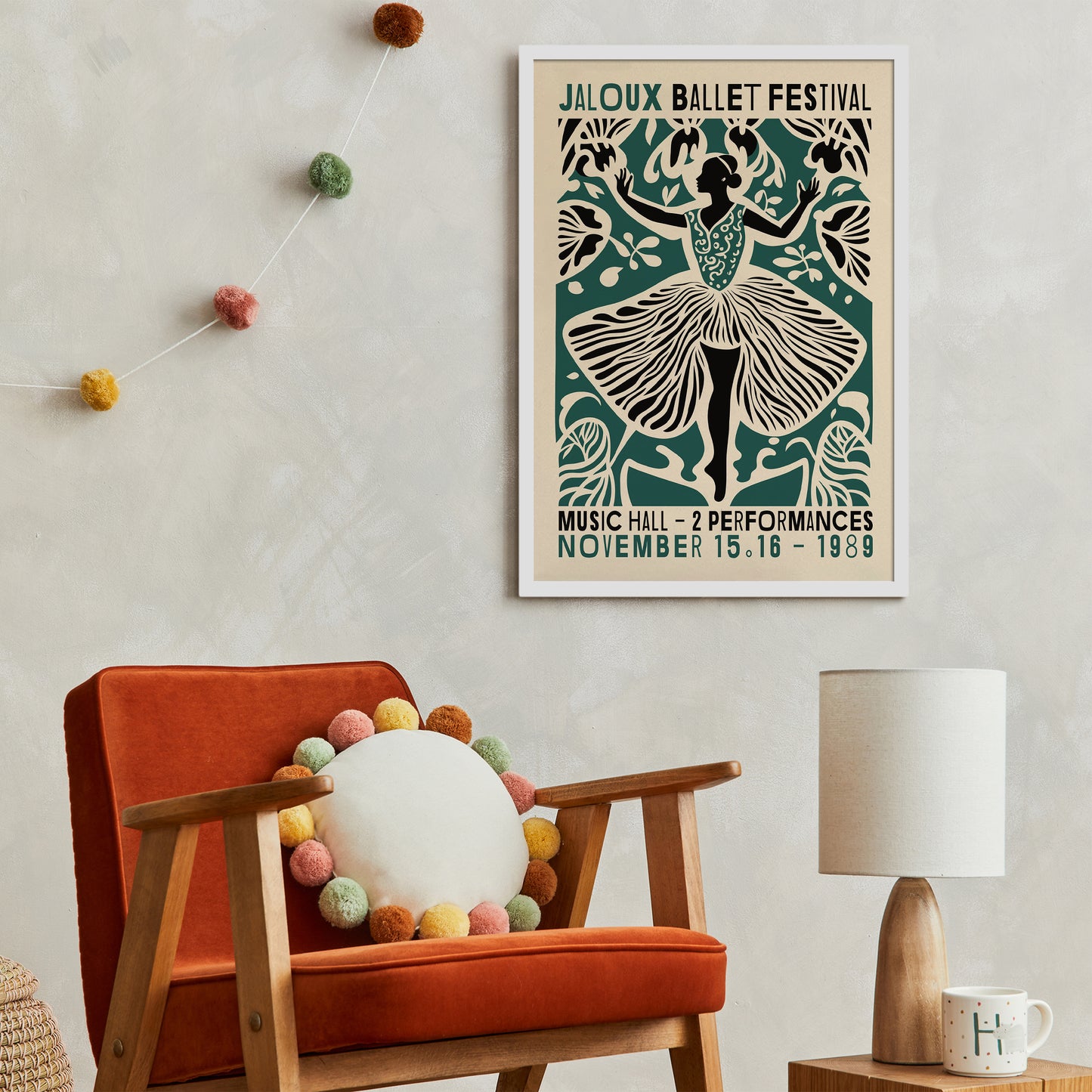 French Ballet Festival Wall Art Print