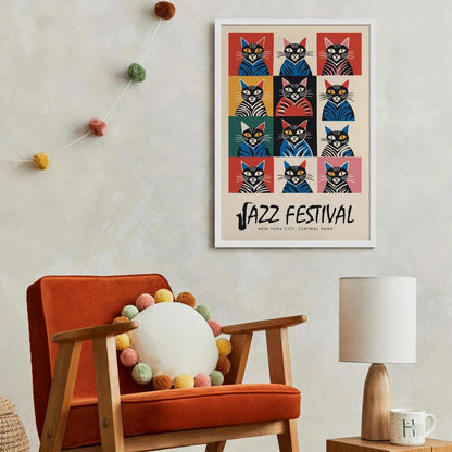 Jazz Festival in NYC Central Park Cats Poster