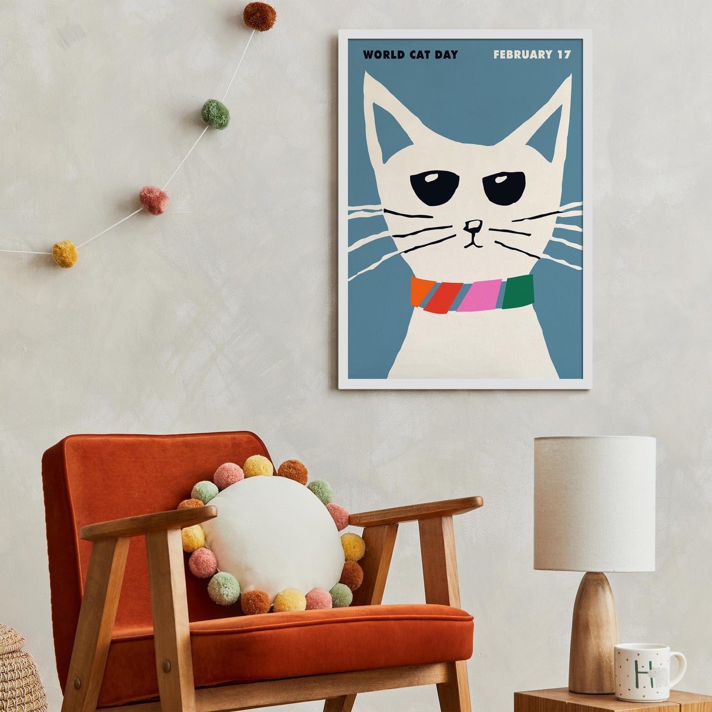 World Cat Day February 17 Wall Art Print