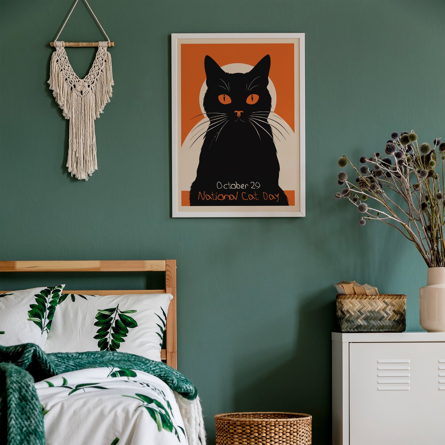 National Cat Day - Retro Poster