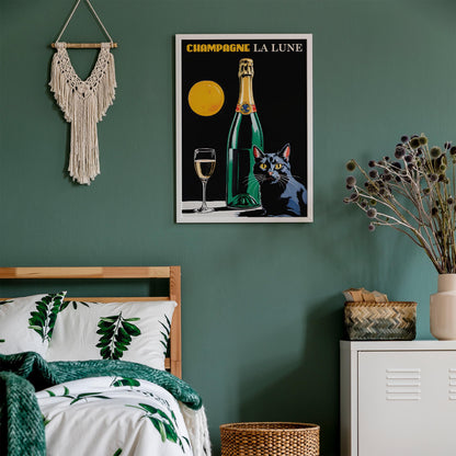 Moonlight Champagne Art Print
