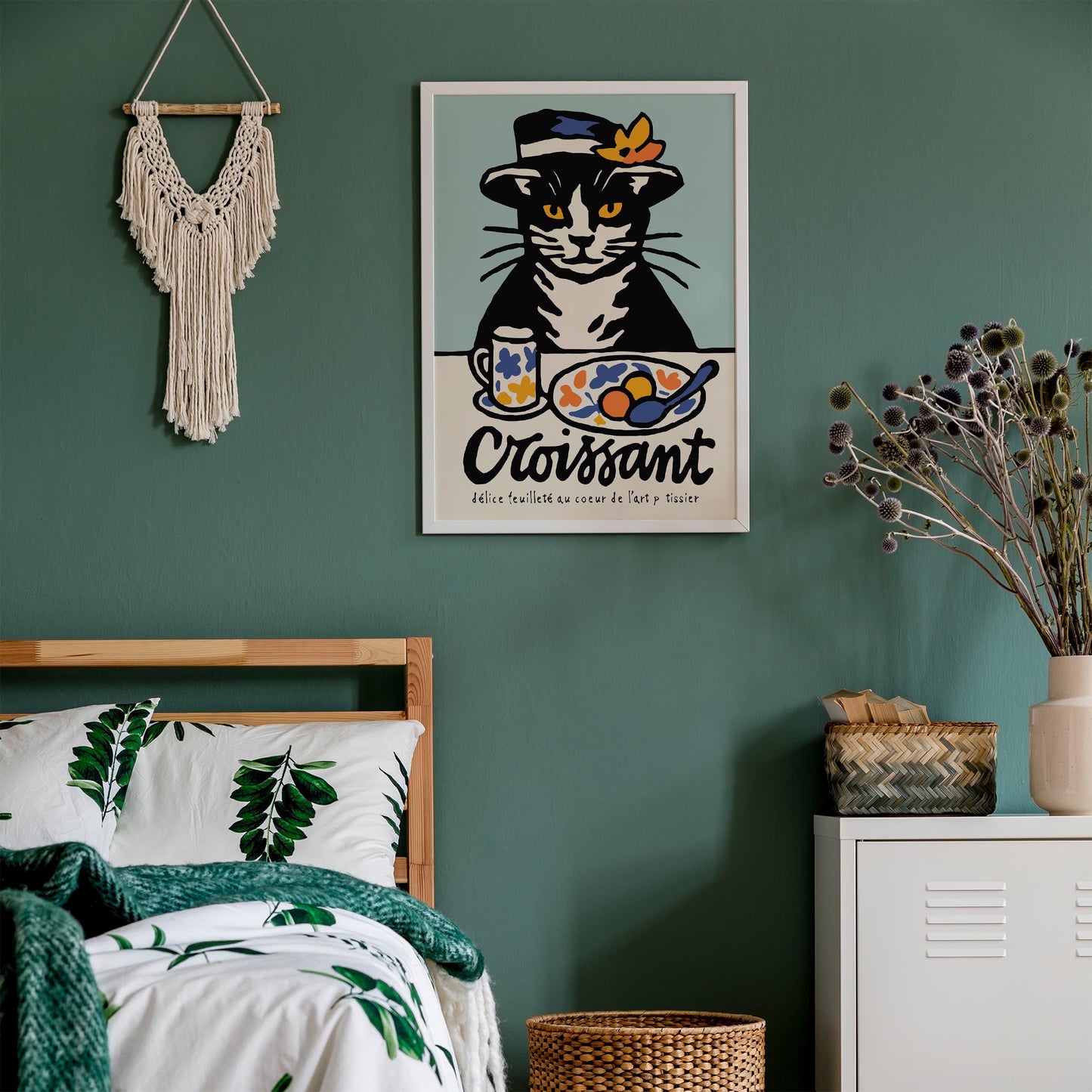Cat Cafe Poster Wall Art