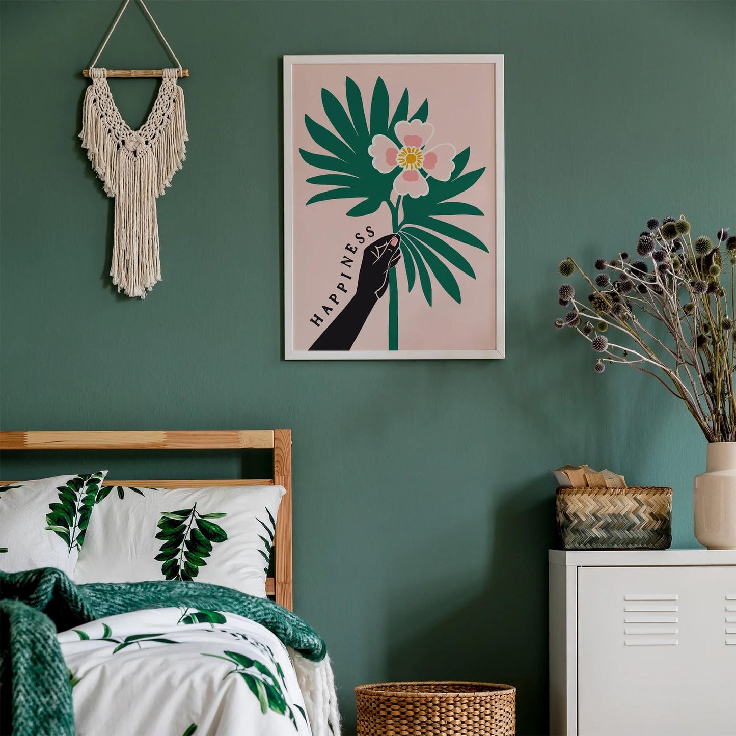 Happiness Floral Art Print