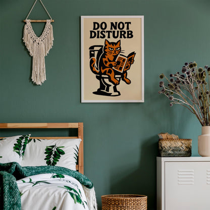 Do Not Disturb Cat Poster