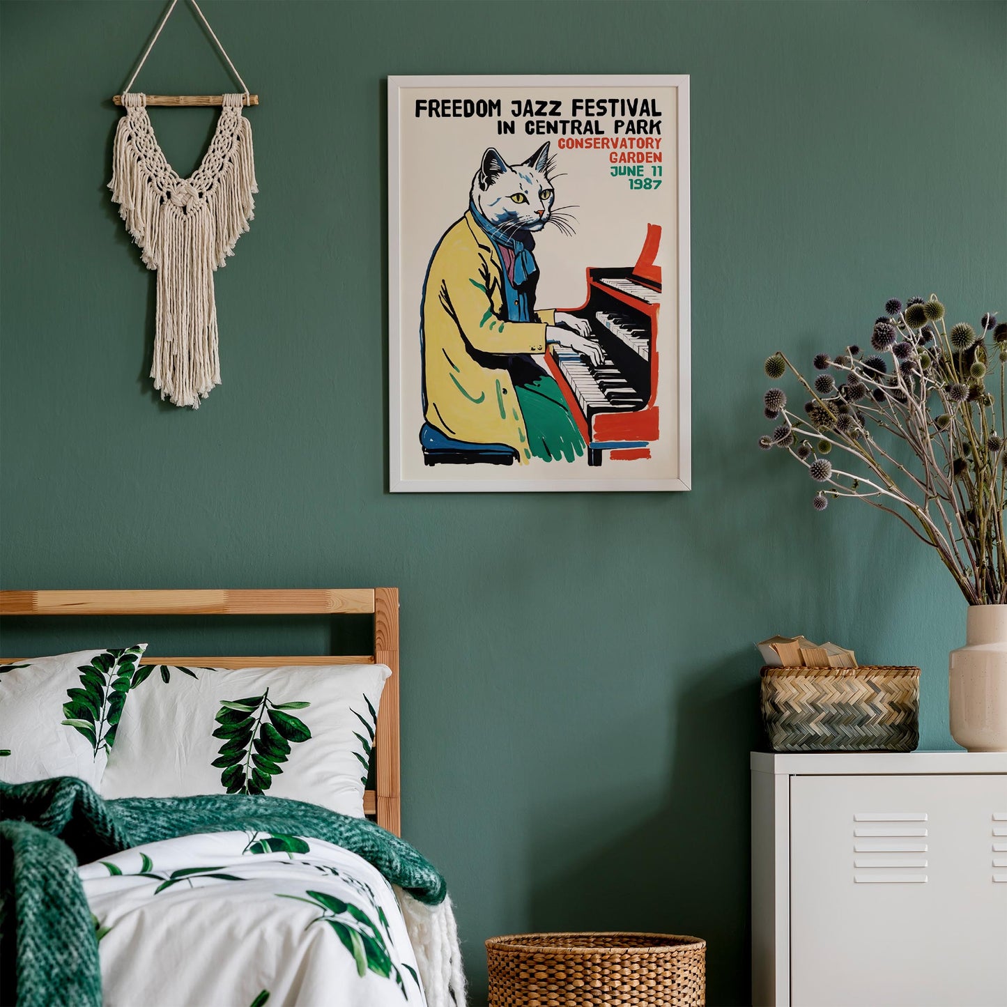 Jazz Festival Cat Poster