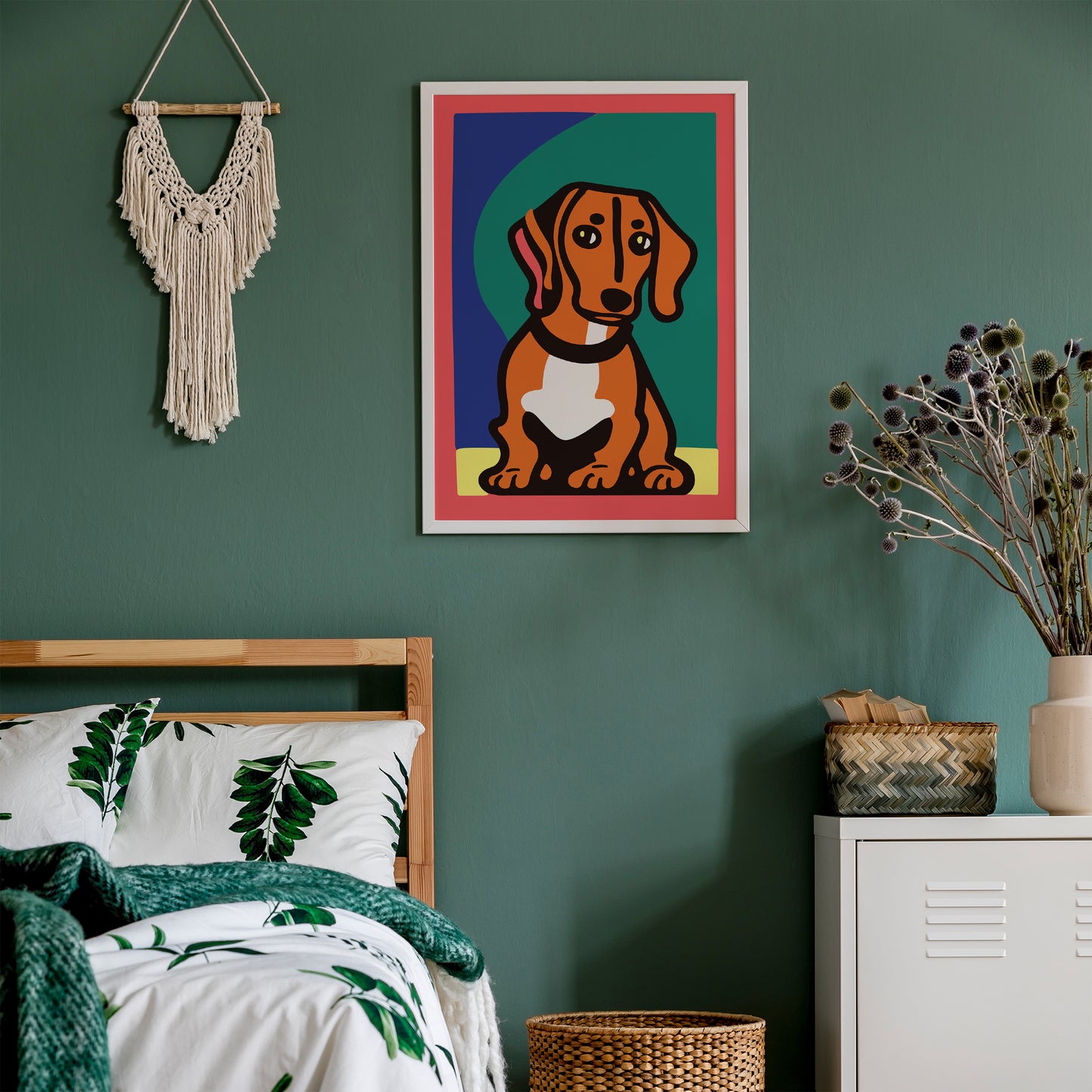 Cute Dachshund Wall Art Print