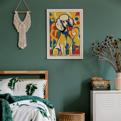 Colorful Poodle Poster Print