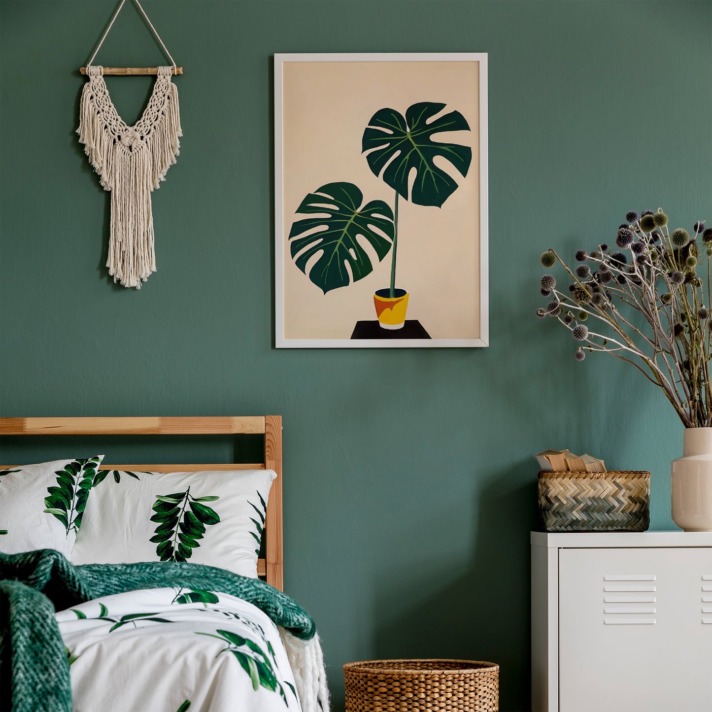 Cozy Monstera Wall Art Print