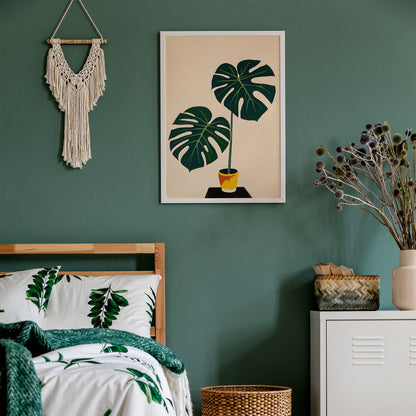 Cozy Monstera Wall Art Print