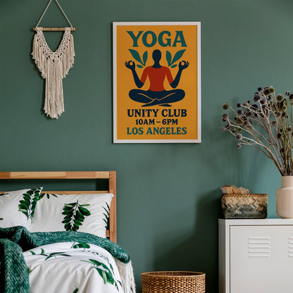 Retro Yoga Club Poster