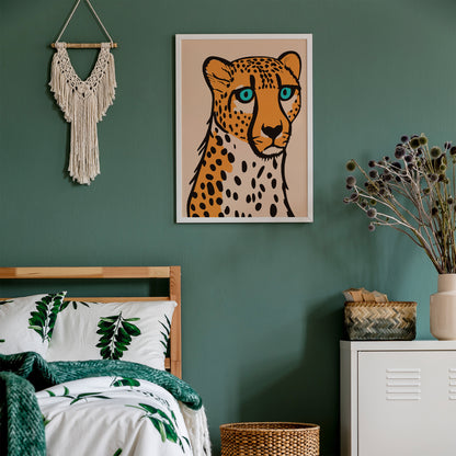 Blue Eyes Cheetah Poster