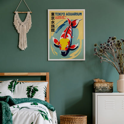 Tokyo Aquarium Japanese Koi Fish Poster