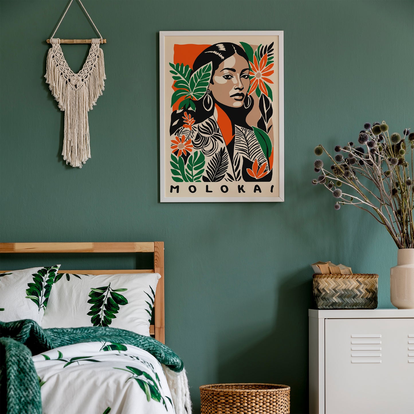 Molokai Hawaii Flower Woman Poster