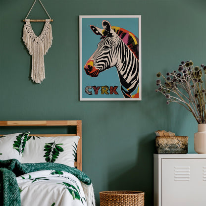 Polish Circus Zebra Pop Art Poster Print