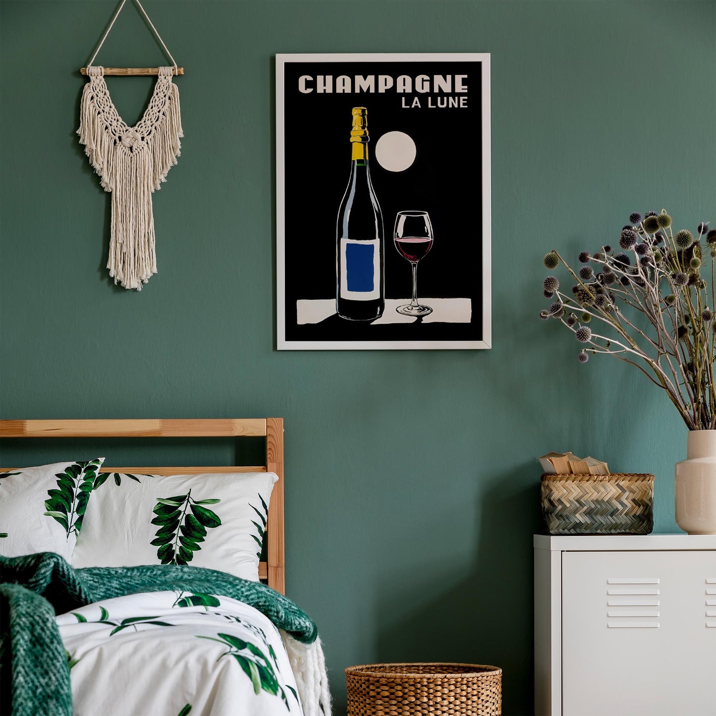 Champagne La Lune Moonlight Art Print