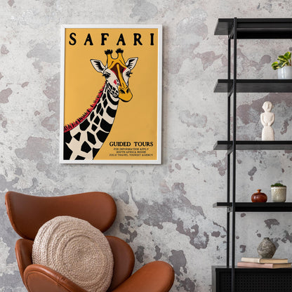 Safari Giraffe Guided Tours Wall Art Print