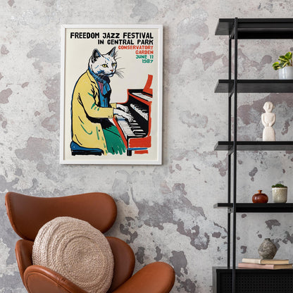 Jazz Festival Cat Poster