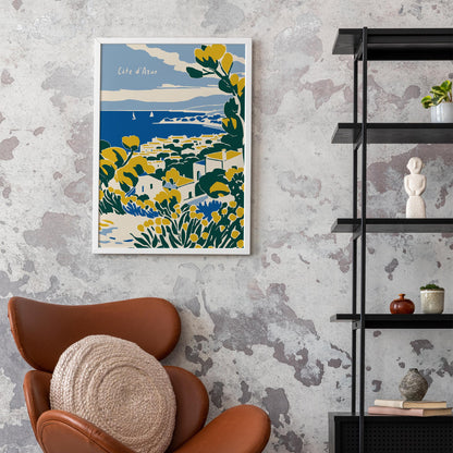 Cote d Azur Travel Artistic Poster