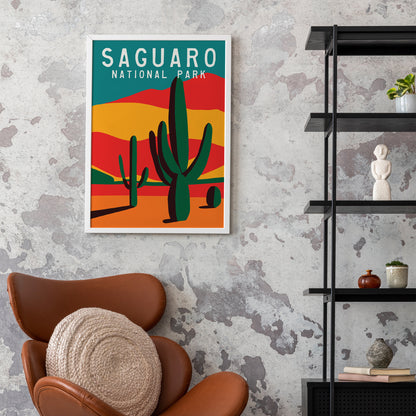 Saguaro Travel Poster