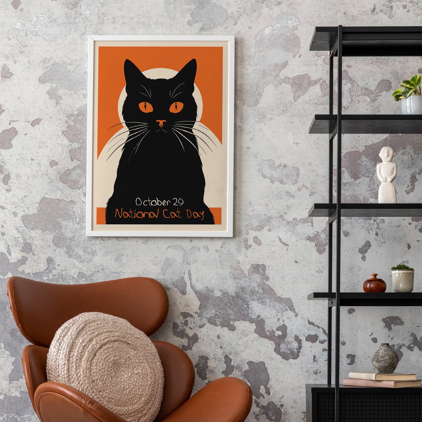 National Cat Day - Retro Poster