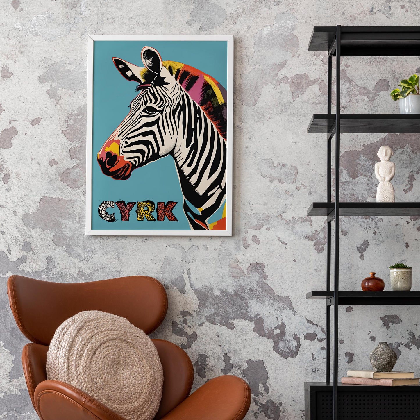 Polish Circus Zebra Pop Art Poster Print