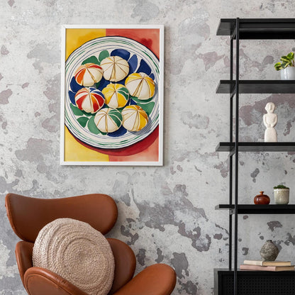 Colorful Dumplings Artistic Wall Art Print