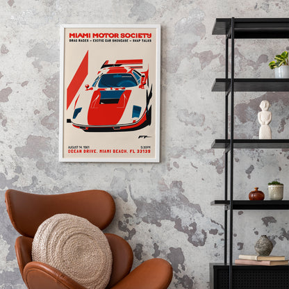 Miami Motor Art Print