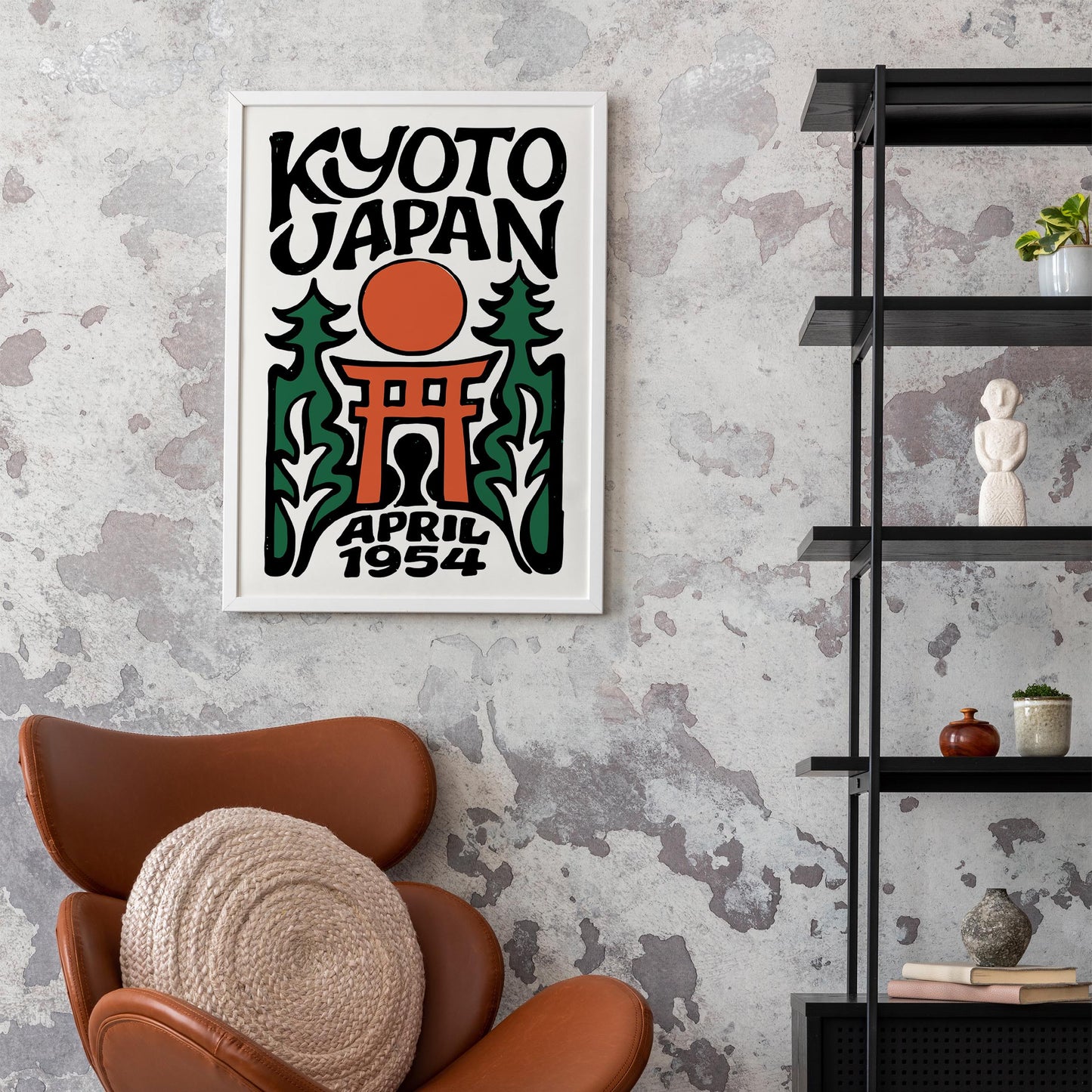 Kyoto Japan Vintage Travel Poster