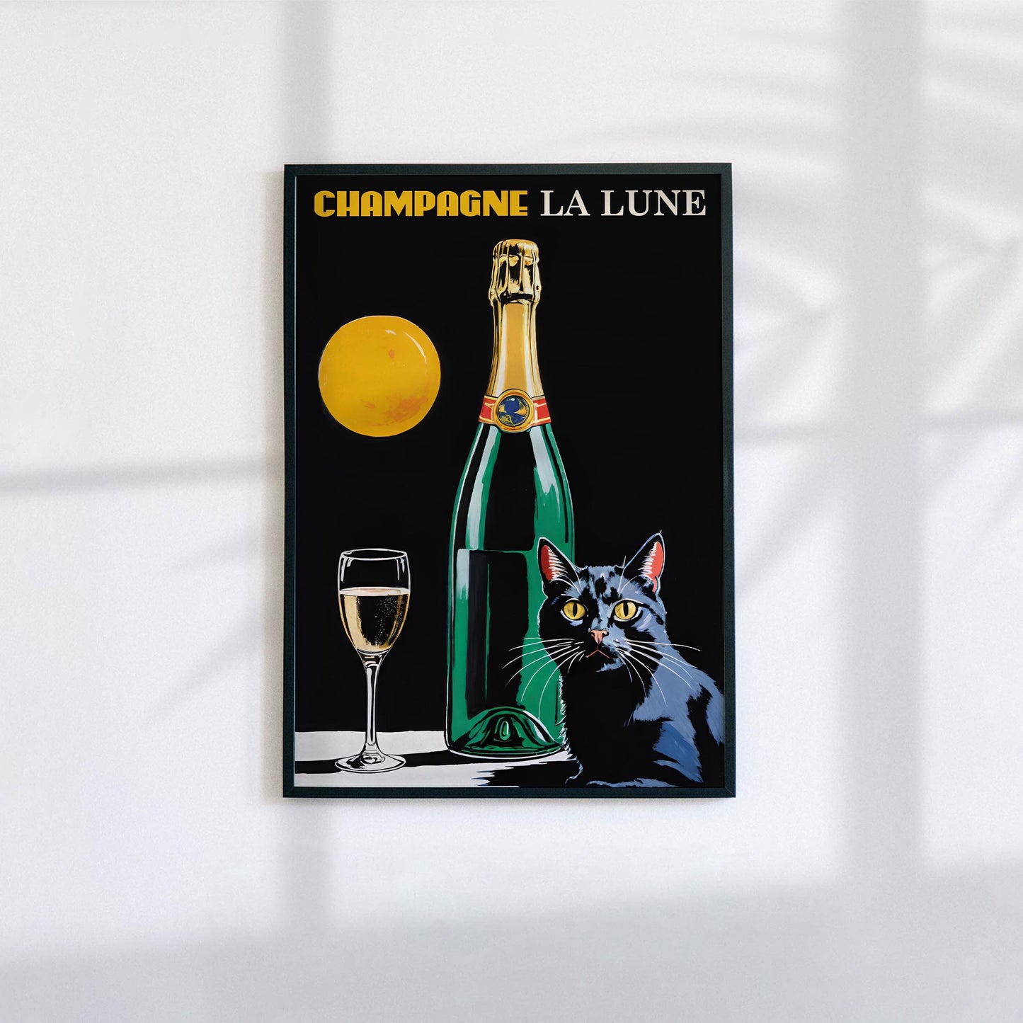 Moonlight Champagne Art Print