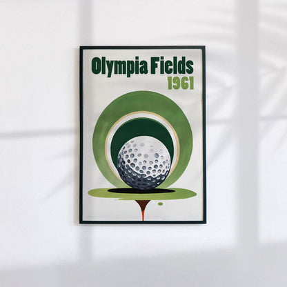 Olympia Fields 1961 Golfing Poster