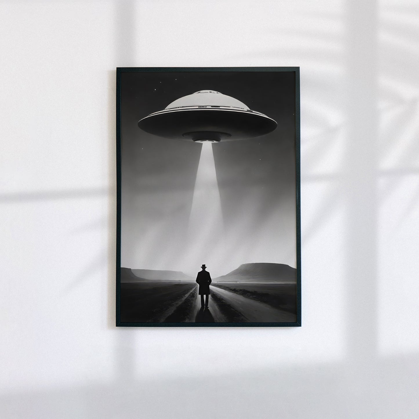 Vintage UFO Poster Print