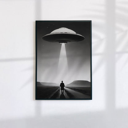 Vintage UFO Poster Print